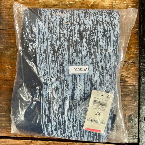 Karen Scott Women 100% Cotton Knit Sweater Color Block Size 3X Long Sleeve NWT - Picture 5 of 5